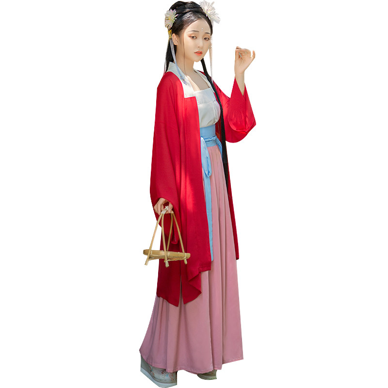 泽望夏季仙气中国风齐腰长褙子汉服 泽望汉服