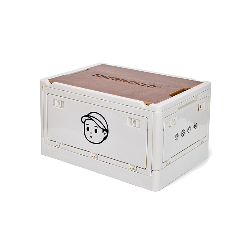 FINERWORLD露营户外家居容量折叠收纳箱木质盖桌板储物箱车载后备,淘宝优惠券,粉丝福利购,淘宝优惠卷