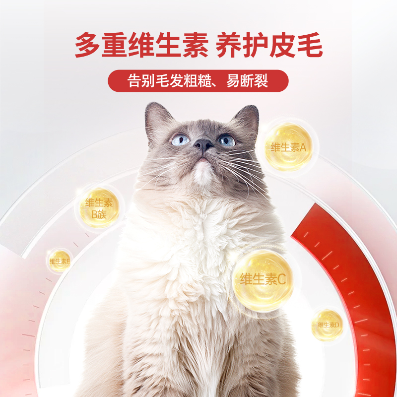 谷登猫用复合维生素片幼猫维生素b防猫癣掉毛有助增强猫咪免疫力-图2