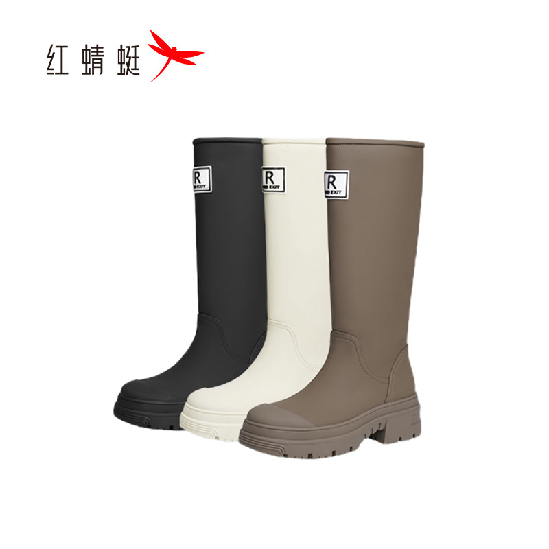 红蜻蜓女靴秋冬季骑士靴潮酷长筒靴厚底百搭瘦瘦靴套脚女,淘宝优惠券,粉丝福利购,淘宝优惠卷