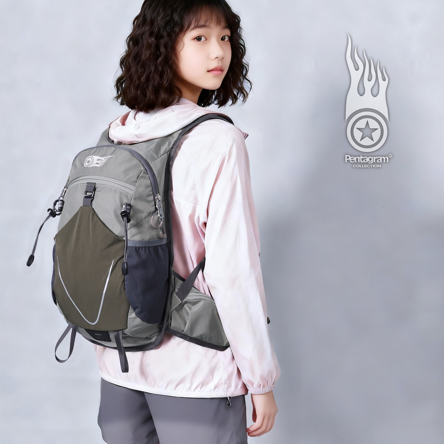 五角星户外骑行徒步登山包男女轻便爬山装备背包运动旅游双肩包