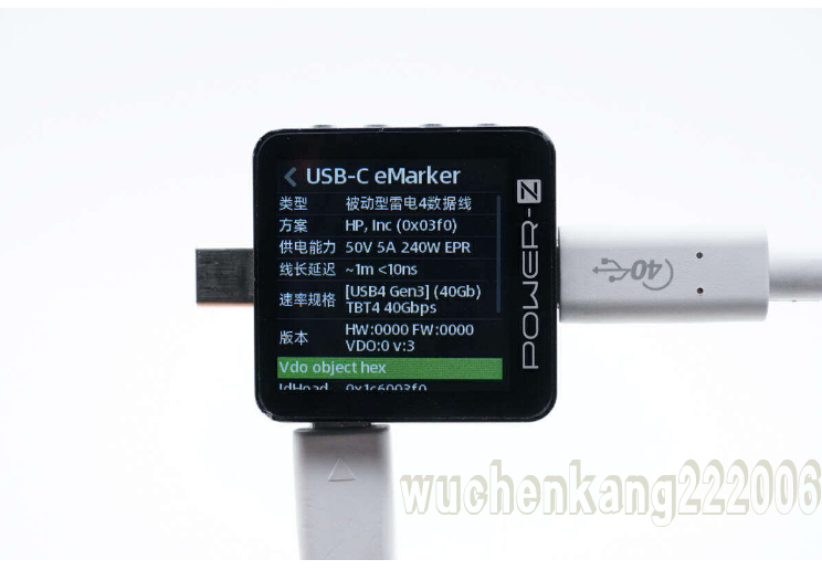 全新兼雷电4 3双USB-C数据线100W/240W PD充电4K60Hz EMARK芯片 - 图0