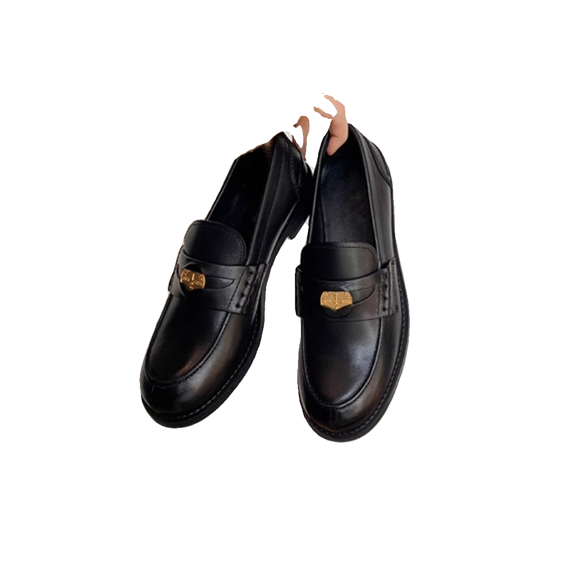 手工真皮~内增高小皮鞋女2025新款金币英伦乐福鞋一脚蹬复古单鞋,淘宝优惠券,粉丝福利购,淘宝优惠卷