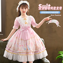 Lolita Princess Dress Childrens Skirt Spring and Autumn Foreign Pie Girls Summer Dress Summer Dress Lolita Set