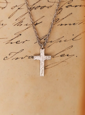 Heymen黑门鞭伤纯手工捶打银项链