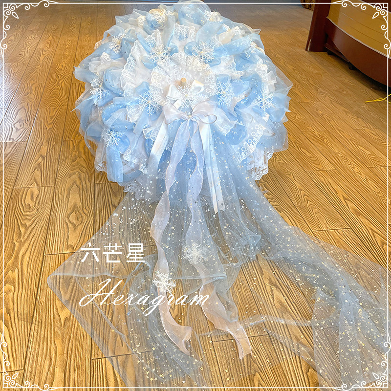 zj浮光万象六芒星原创lolita手作花嫁伞雪花仙蒂瑞拉蕾丝茶会lo伞,淘宝优惠券,粉丝福利购,淘宝优惠卷