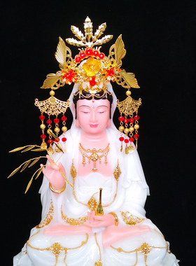 黑妈妈泰山奶奶王母娘娘凤冠观音帽子神明佛像帽神像凤冠帽头饰凤