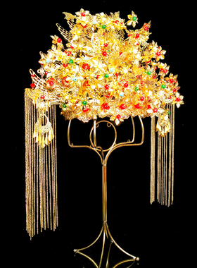 寺庙九尾狐娘娘凤冠黑妈妈奶奶女佛像佛祖堂口贡品发女娲娘观音冠