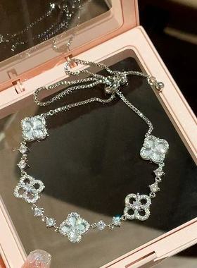 富家千金手链四叶草2025新款爆款轻奢小众设计精致百搭高级感手饰