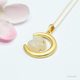 S925 Silver Inlaid Natural Hetian Jade White Jade Pendant Jade Rabbit Moon Necklace Jade Rabbit Rabbit Clavicle Chain Birthday Gift
