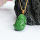 18k gold set with natural Hetian jade pendant, jasper Pixiu necklace, spinach green animal year gift, high-end light luxury