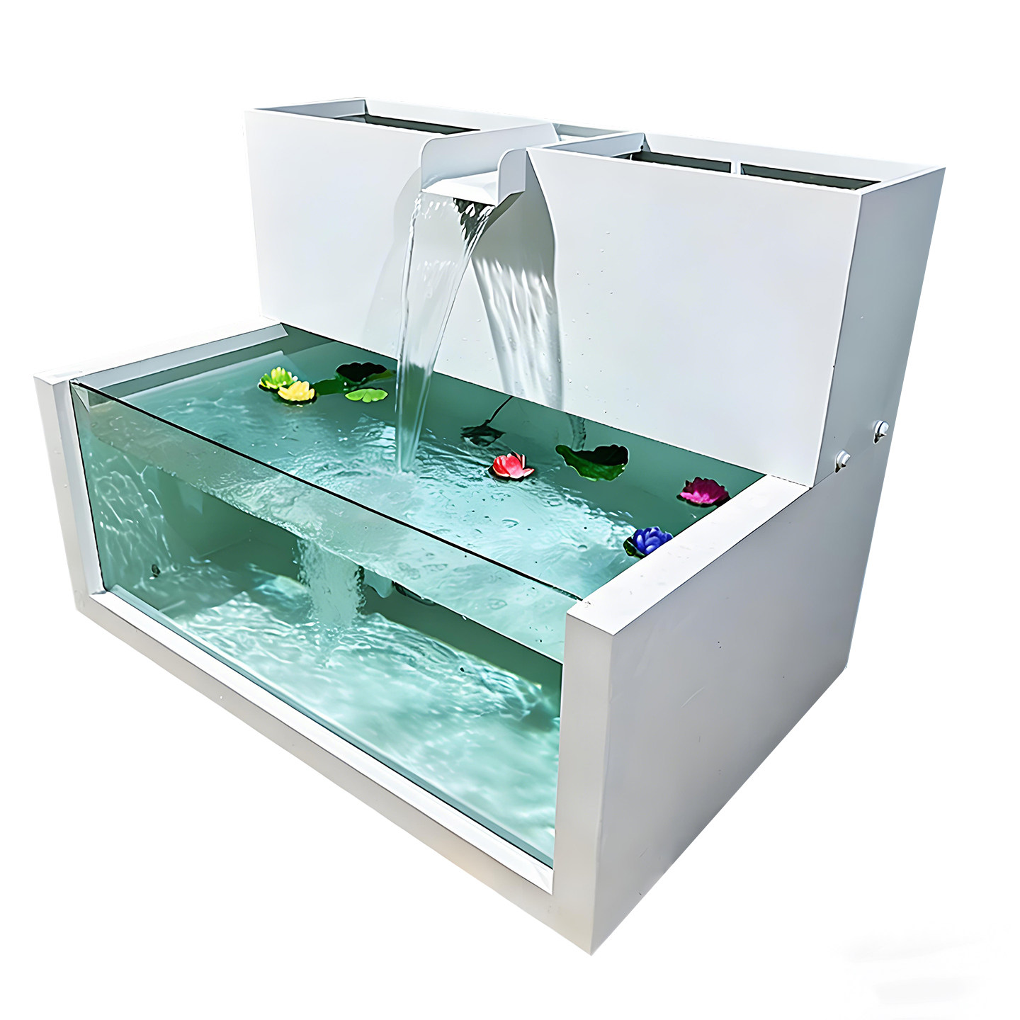 定制景观鱼池庭院花园室内外瀑布喷泉灯光流水造景不锈钢水景养鱼,淘宝优惠券,粉丝福利购,淘宝优惠卷