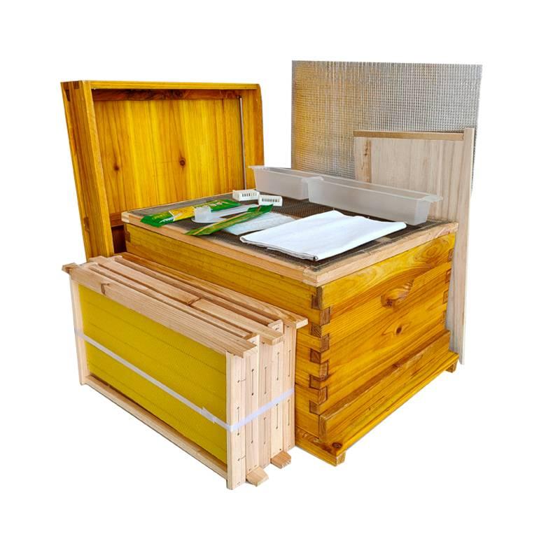 蜂箱全套诱蜂桶养蜂工具新手套餐中蜂意蜂杉木煮蜡带框巢础蜜蜂箱