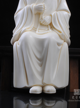 弘一法师德化陶瓷玉黄瓷林建胜大师名家弘一雕塑收藏工艺品摆件