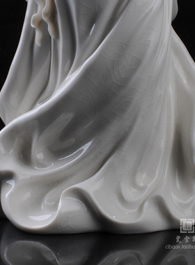 泪罗魂陶瓷德化白瓷屈原苏献忠苏珠庄大师家居客厅办公室装饰摆件