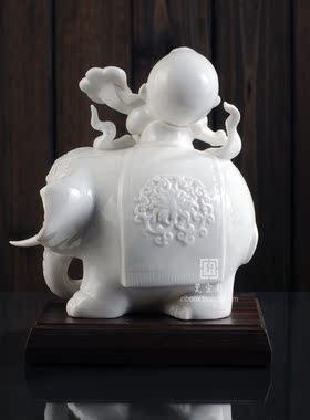 如意客厅礼品摆件德化白瓷