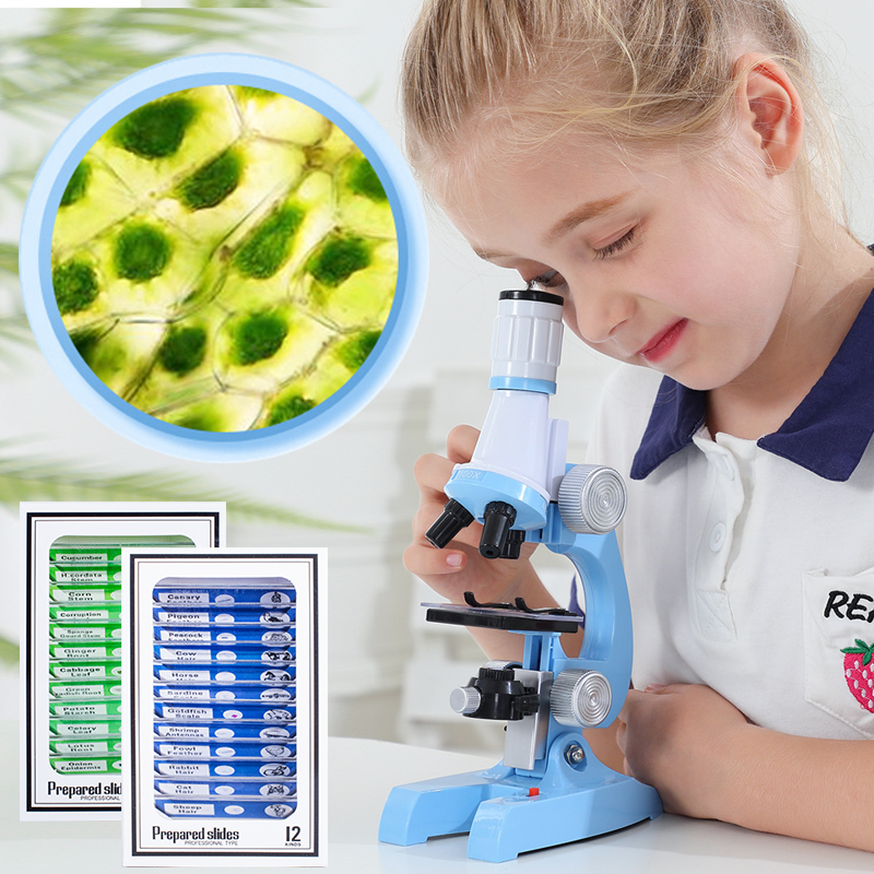 正品儿童显微镜文具科学中小学生幼儿园实验看细菌创意玩具六一节-图2