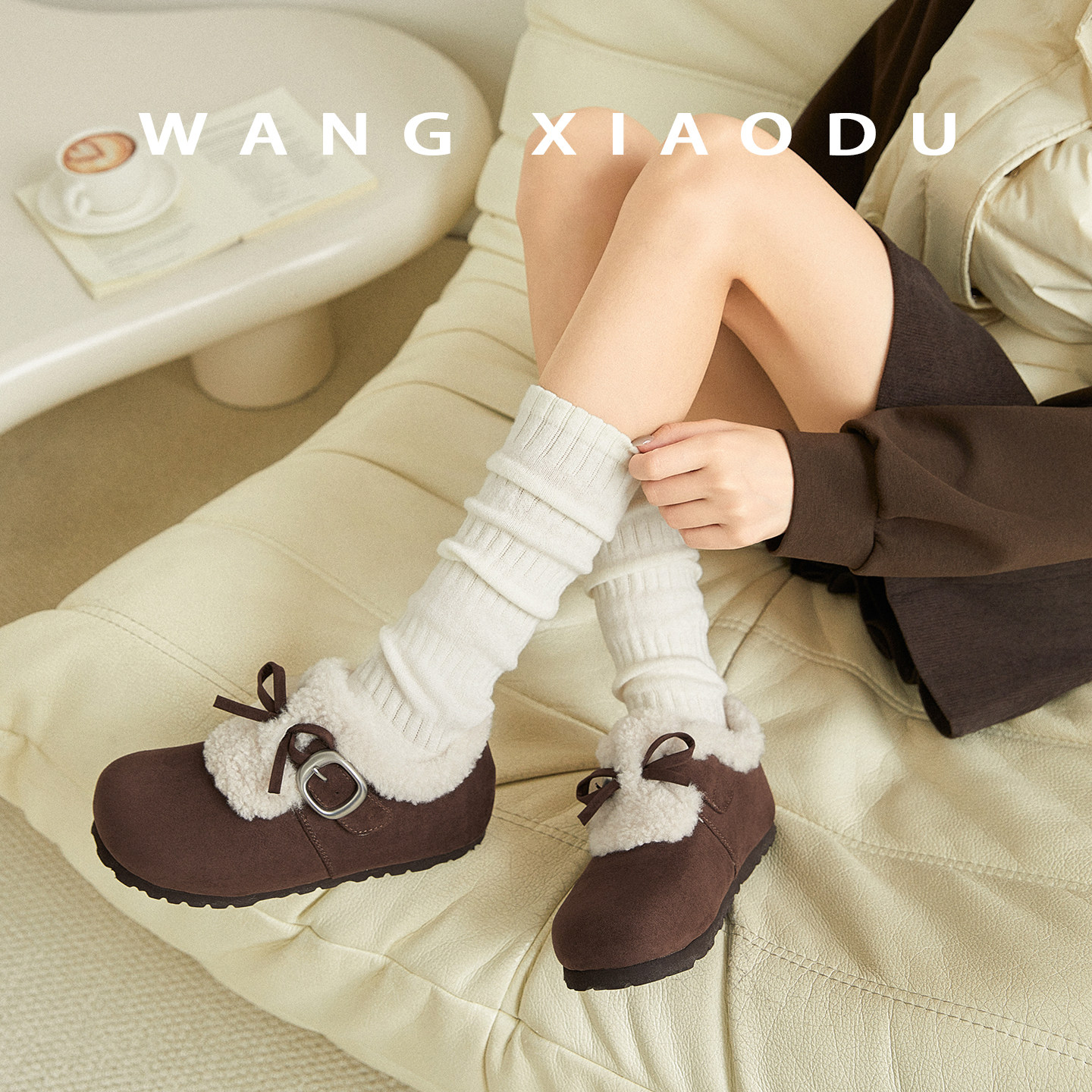 原创【王小毒】温暖时光●3cm内增高勃肯鞋女冬毛毛保暖圆头单鞋,淘宝优惠券,粉丝福利购,淘宝优惠卷