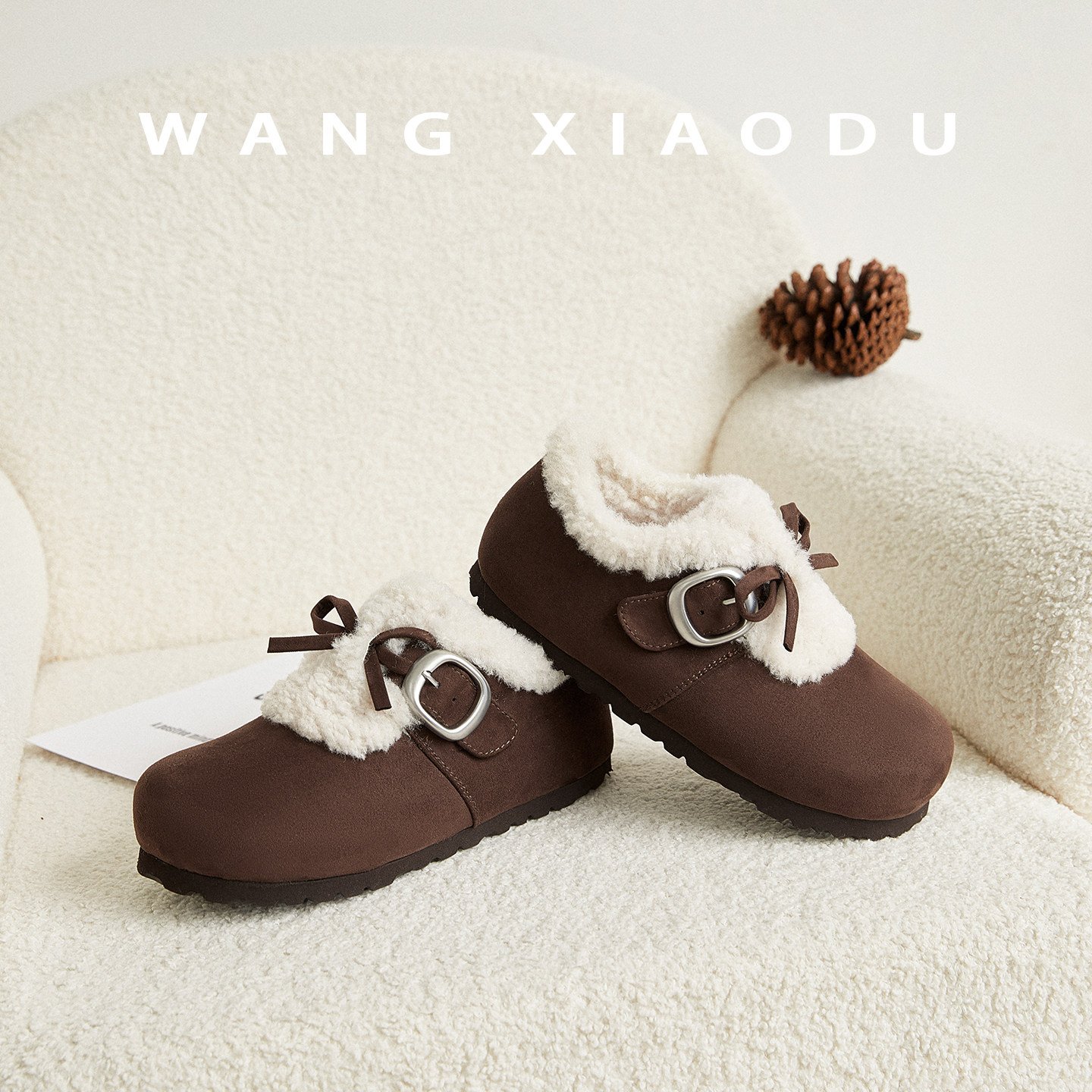 原创【王小毒】温暖时光●3cm内增高勃肯鞋女冬毛毛保暖圆头单鞋,淘宝优惠券,粉丝福利购,淘宝优惠卷