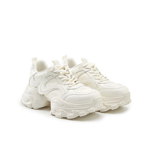 原创【王小毒】放轻松●7cm厚底老爹鞋女拼色千禧风复古运动鞋 - 图3