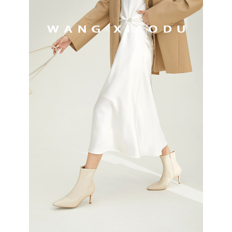 【王小毒】眼神过电●细高跟袜靴女短靴子新款侧拉链瘦瘦靴女尖头,淘宝优惠券,粉丝福利购,淘宝优惠卷