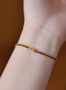 手工编织蜡线繁花手绳