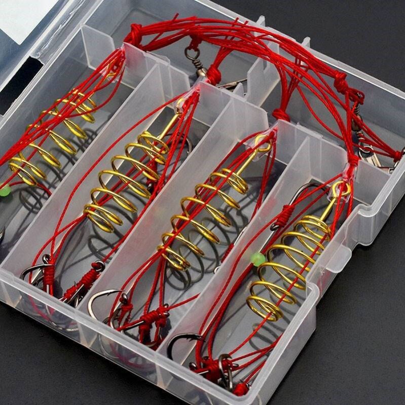 进口管付有洞钩尼爆炸竿鱼钩防爆炸弹钩抛伊势海竿防挂底缠绕 - 图2