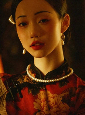 搭配旗袍珍珠项链女士颈链