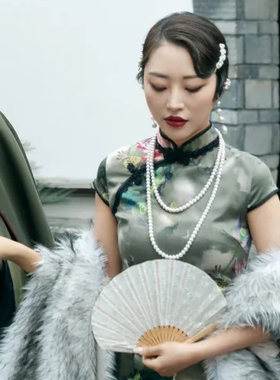 搭配旗袍珍珠项链女士颈链子