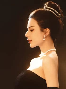 迪丽热巴仿珍珠项链女士配饰