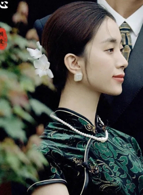 搭配旗袍珍珠项圈choker女款