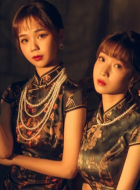 搭配旗袍珍珠项链五层叠戴颈链百搭锁骨链子短款毛衣链子女士538