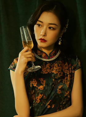 新款搭配旗袍珍珠项链女士双层颈链短款多层叠戴锁骨链毛衣链826