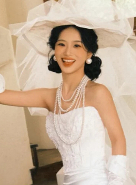 多层人造珍珠项链明星同款