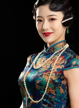 配旗袍珍珠项链8MM多层叠戴配饰