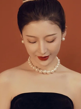 仿珍珠项链女士颈链子