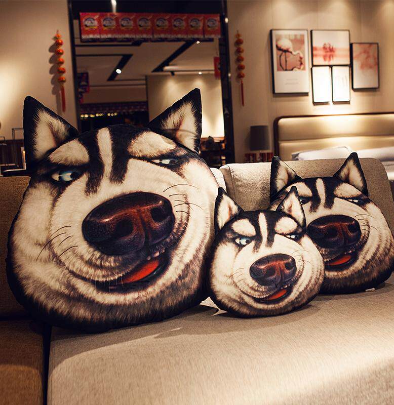 沙发恶搞沙雕哈士奇午睡枕搞怪送哥们的生日礼物男生兄弟可爱男友