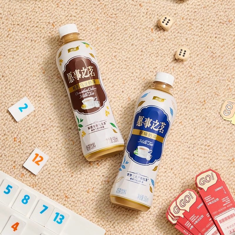 怡宝新品愿事之茗原味奶茶桂花乌龙奶茶整箱15瓶 500ML下午茶饮品,淘宝优惠券,粉丝福利购,淘宝优惠卷