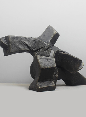 意象饰界现代简约抽象雕塑摆件轻奢艺术品摆设玻璃钢软装饰品家居