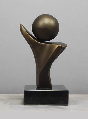 意象饰界现代简约几何抽象雕塑酒店高档艺术软装饰品轻奢桌面摆件