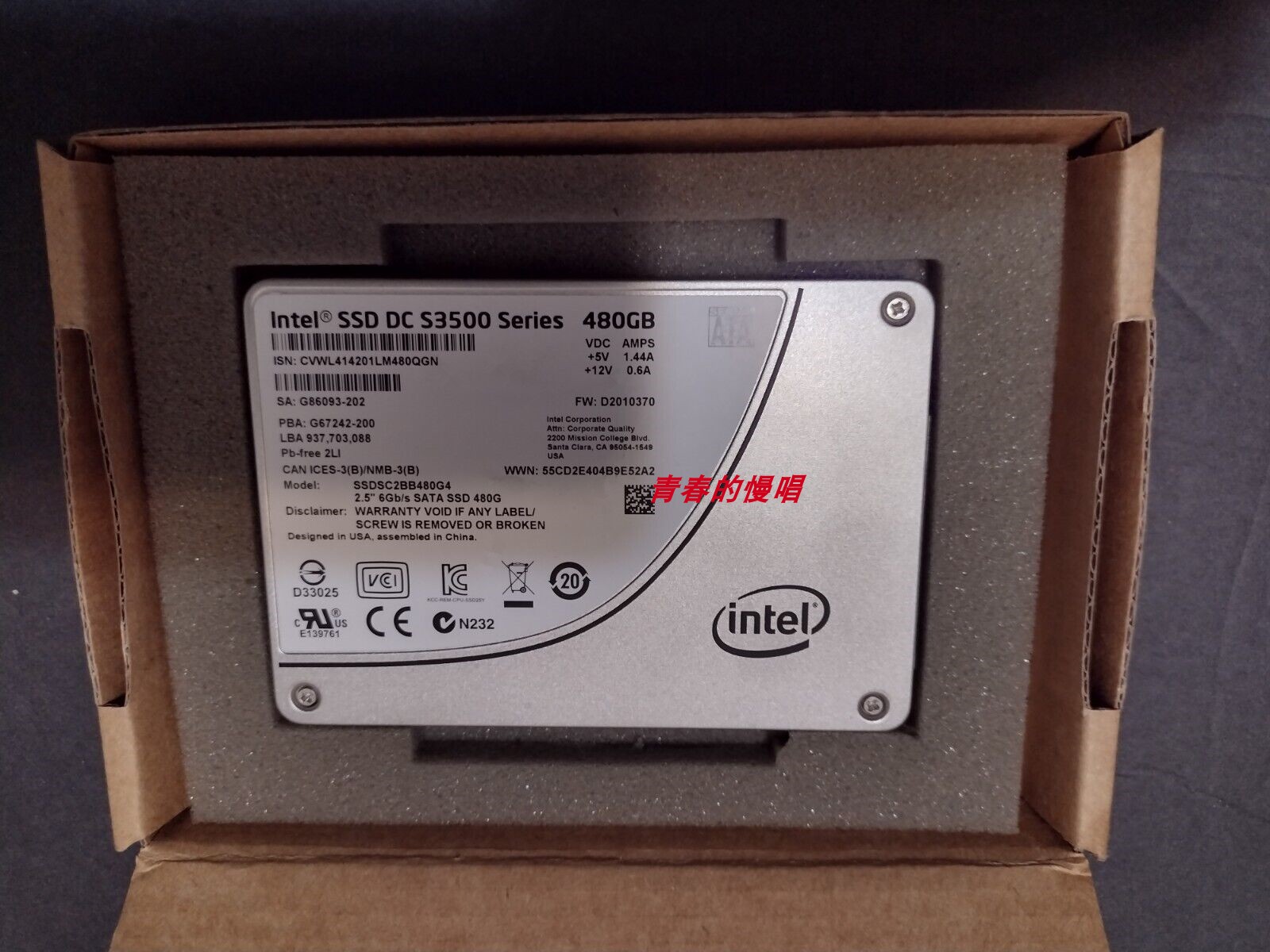 Intel SSD DC S3500 480G SSDSC2BB480G4 SATA 企业级 固态硬盘 - 图0