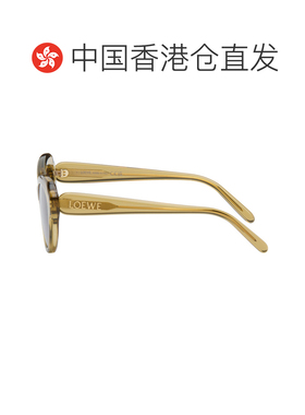 1h可退 香港直邮LOEWE 罗意威 男士 绿色 Swan Slim 太阳镜 LW401