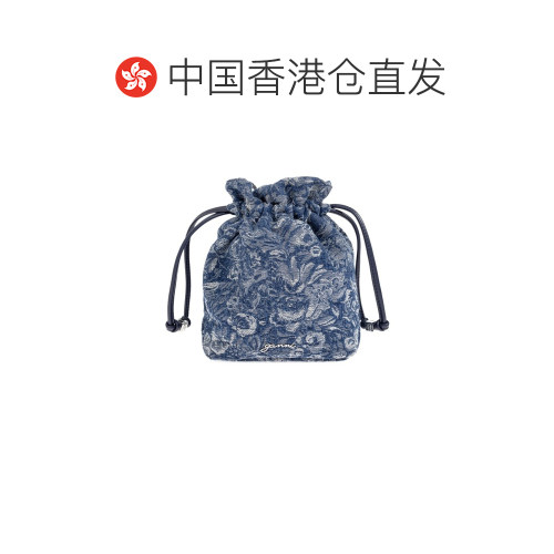 香港直邮Ganni 抽绳手拿包 B3010070 【付后1h可退】 - 图1
