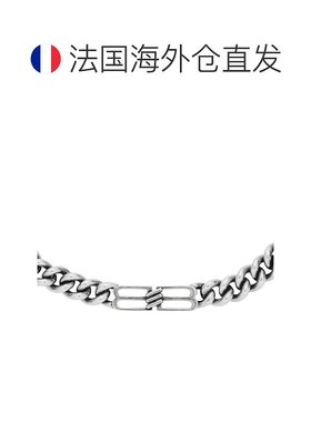 自营欧洲直邮Balenciaga巴黎世家 Bb Icon男士银色BB标识链条款项