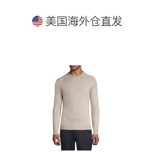 1h可退 【美国直邮】Isaia 男装轻便羊毛混纺圆领针织衫 60 羊毛 - 图1