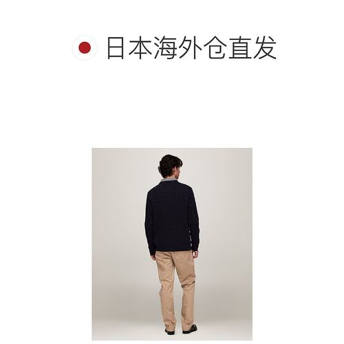 日本直邮TOMMY HILFIGER 经典缆绳圆领毛衣 上衣[TO3203EM011436] - 图1