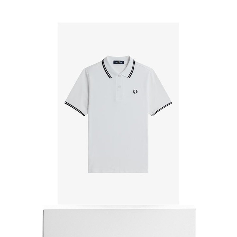 香港直邮潮奢 Fred Perry 女士Fred Ld00 斜纹Polo衫 - 图3