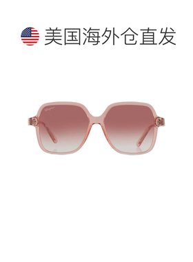 自营Salvatore Ferragamo Coral Square Ladies Sunglasses SF108