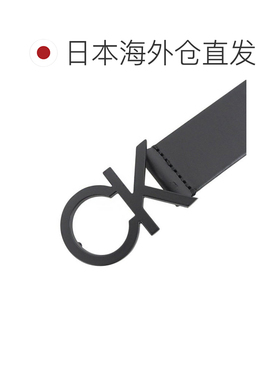 日本直邮Calvin Klein 男士配饰 皮带 105 黑色皮革 CK 扣环皮带