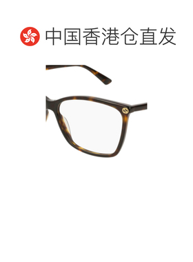 香港直邮GUCCI 女士眼镜 GG0025O009 SS2026 白色 方框设计平光镜